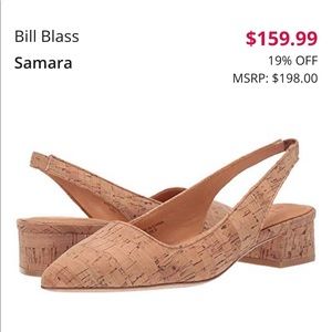 Bill Blass Samara cork sling back heel